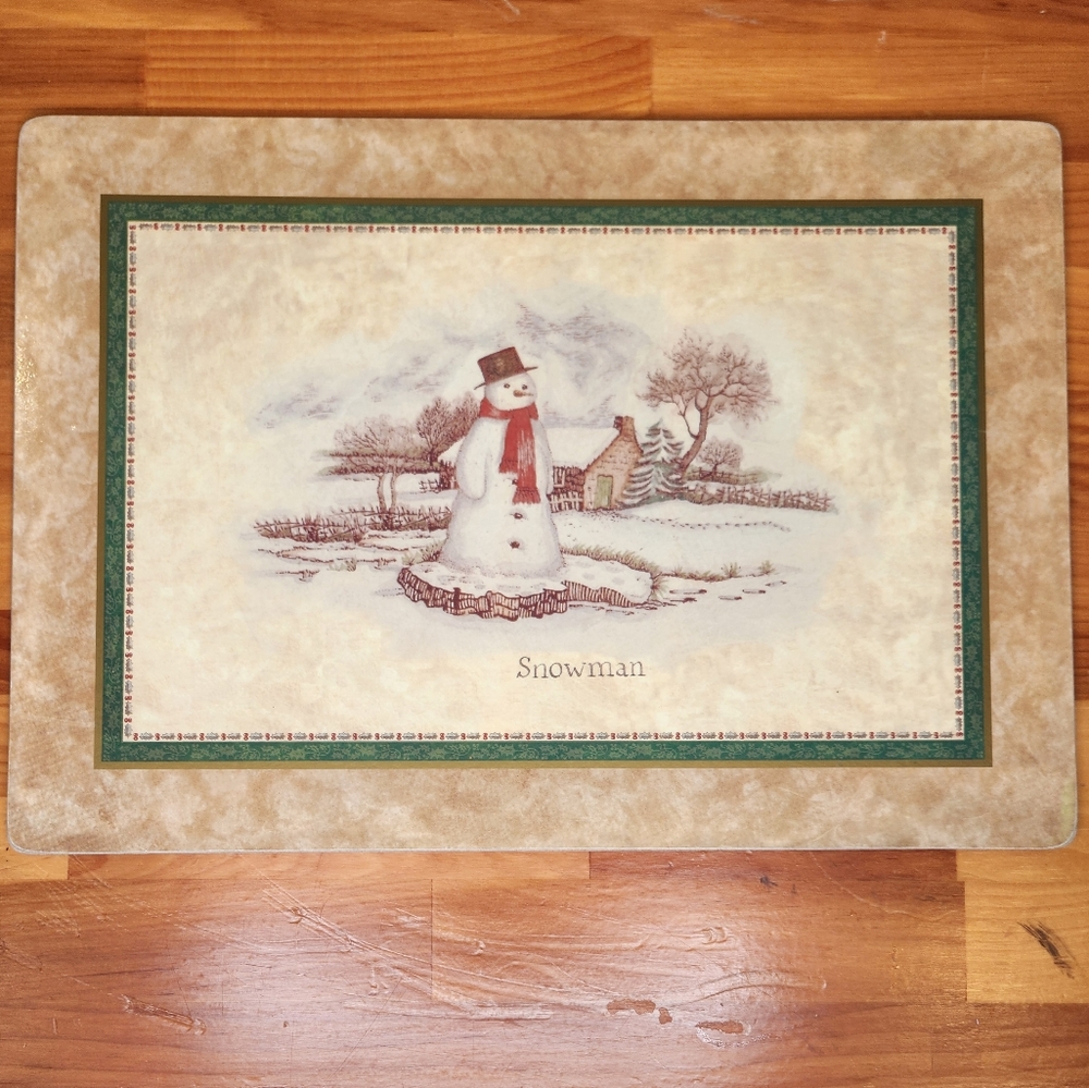 EUC Set of 4 VILLEROY & BOCH CHRISTMAS Cork backed Placemats